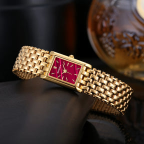 BERNY Couple Quartz Watch – Gold Tone, Stainless Steel, Men & Women, Water Resistant