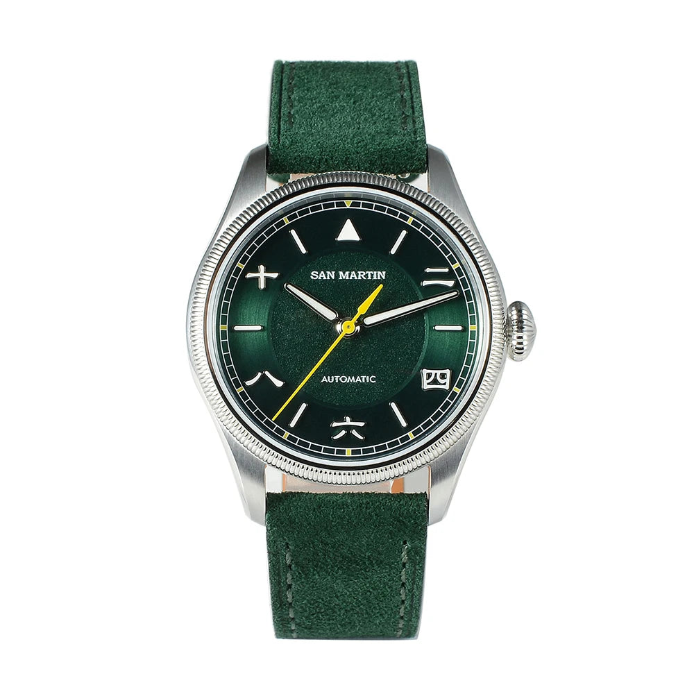 San Martin SN0033 Men's Automatic Pilot Watch 39.5mm – YN55 Sapphire 10Bar Vintage Style