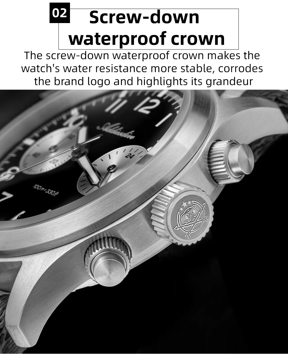 Addiesdive VK64 Chronograph Watch – 39mm, Sapphire, 100M Waterproof