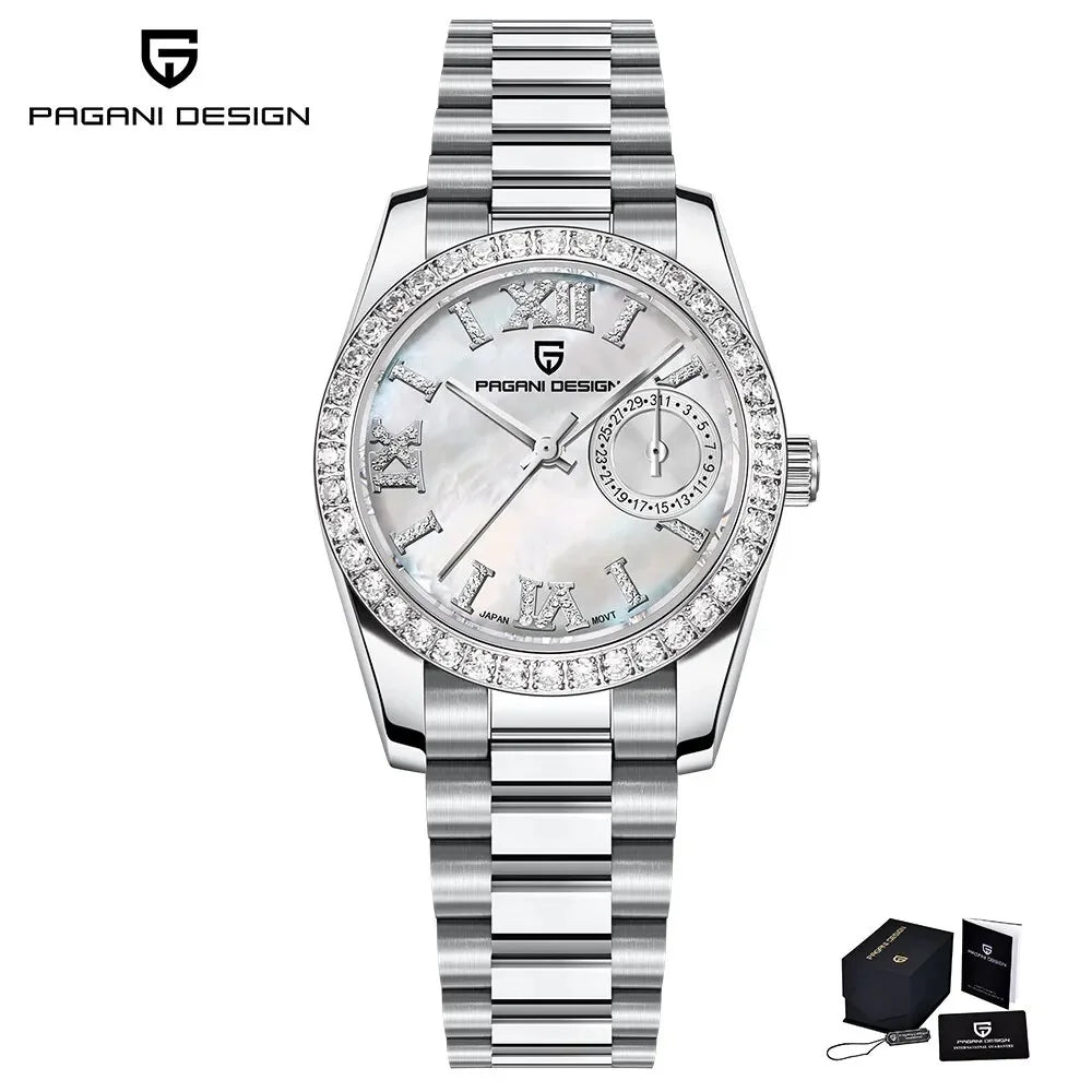 PAGANI DESIGN 32MM Women’s Quartz Watch – Luxury Waterproof Sapphire Crystal Dress Watch