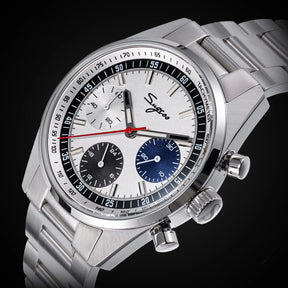 Sugess S465 Men’s Chronograph Watch 38mm – Mechanical, Gooseneck Movement, Sapphire Crystal, Roulette Dial