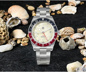 San Martin SN0109 GMT Automatic Watch – 39mm Sapphire Crystal, NH34 GMT Men's Luxury Watch
