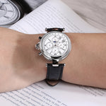 BERNY Men’s Automatic Dress Watch – Sun & Moon Phase, Leather Strap