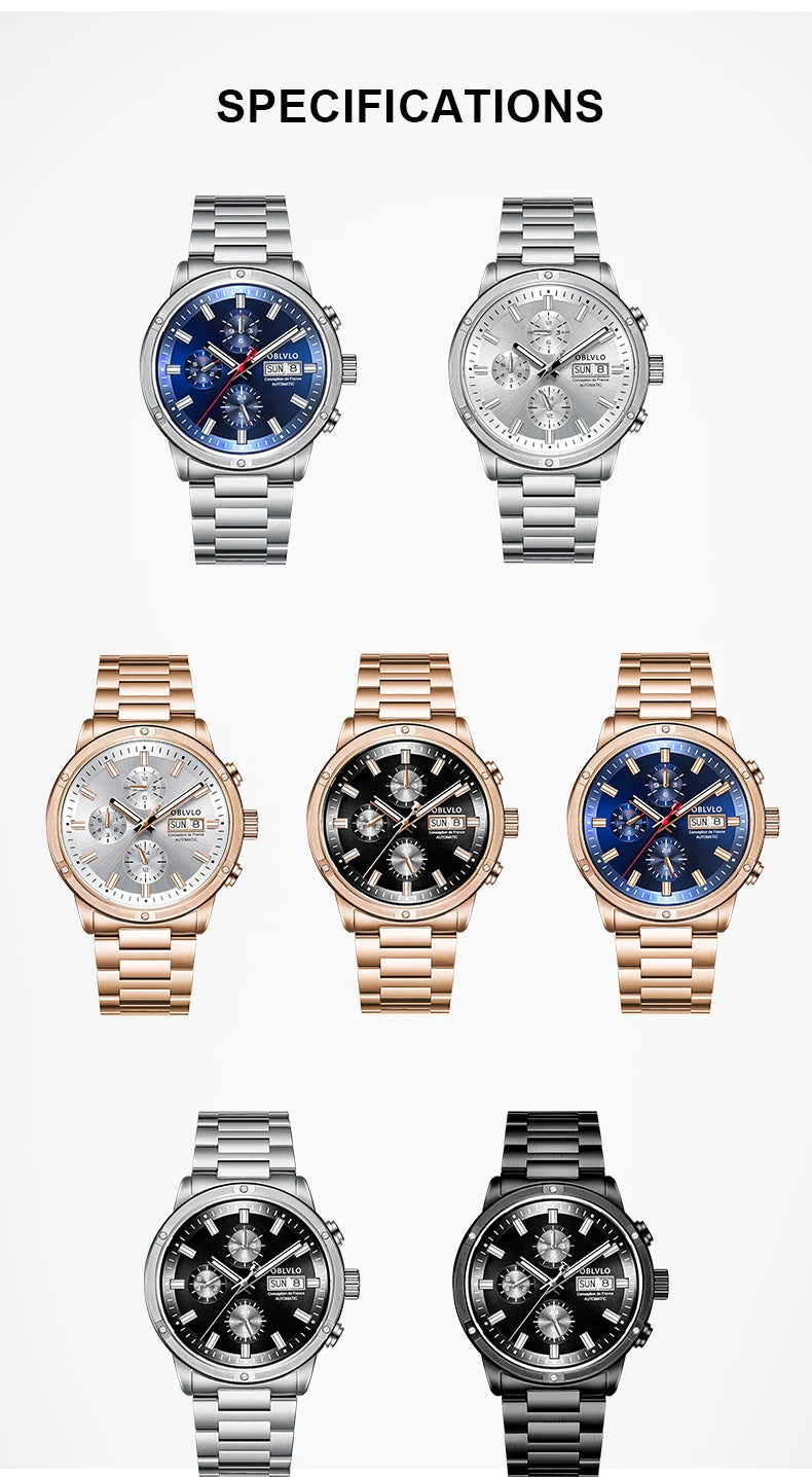 OBLVLO Rose Gold Automatic