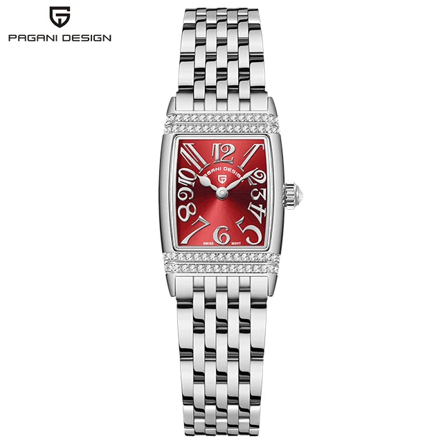 PAGANI DESIGN Women’s Quartz Watch 22mm – Sapphire Crystal, Stainless Steel, 50m Water Resistant