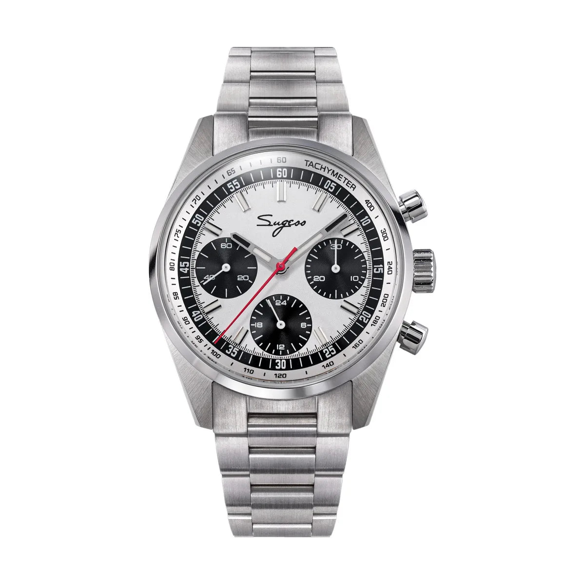 Sugess S465 Men’s Chronograph Watch 38mm – Mechanical, Gooseneck Movement, Sapphire Crystal, Roulette Dial