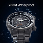 BERNY Men's Automatic Titanium Diver Watch – 20ATM Waterproof Sapphire Luminous