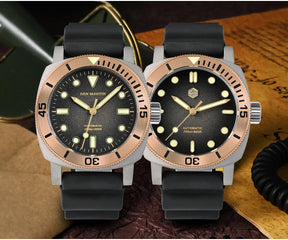 San Martin 42mm Titanium Diver Watch – NH35 Automatic 200M Waterproof Sapphire Bronze Bezel